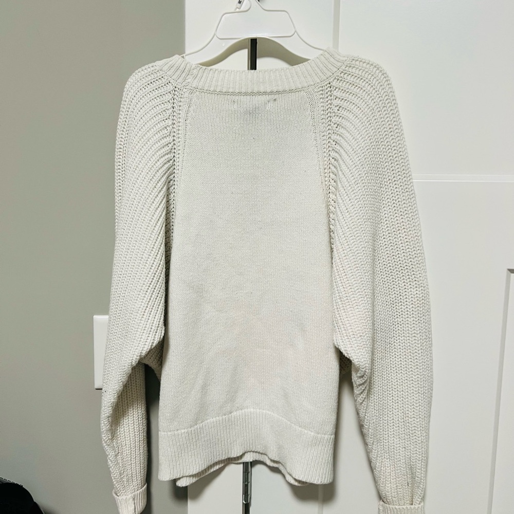 Simply Vera Vera Wang White Cable Knit Sweater - Picture 3 of 3